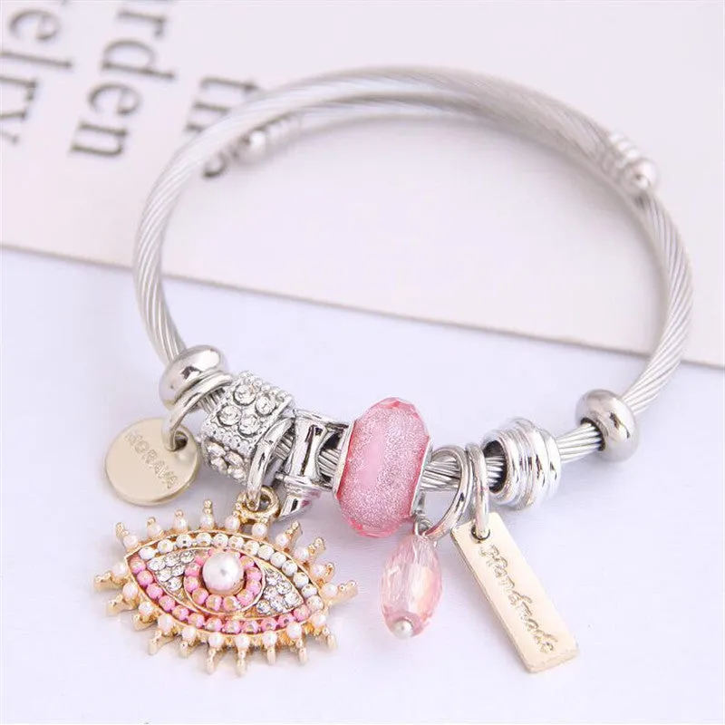 Angel Wings/Devil Eyes Adjustable Bracelet UB3217