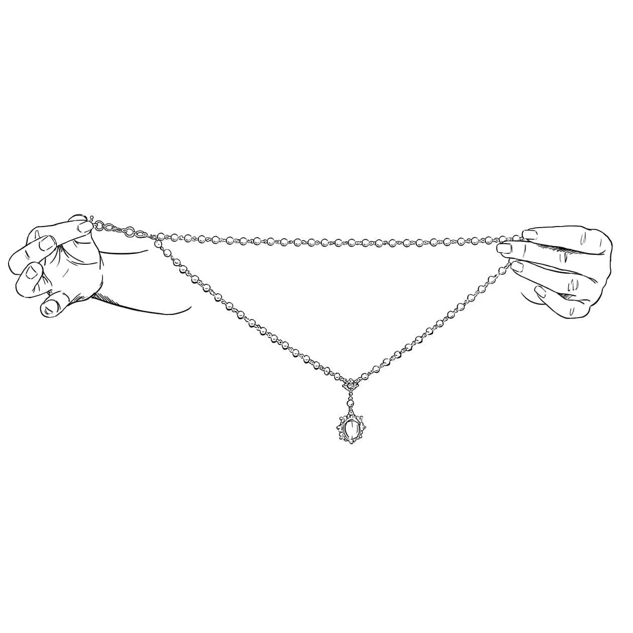 Antigua Rosary Semi-Precious Oyster Shell   Necklace Extender