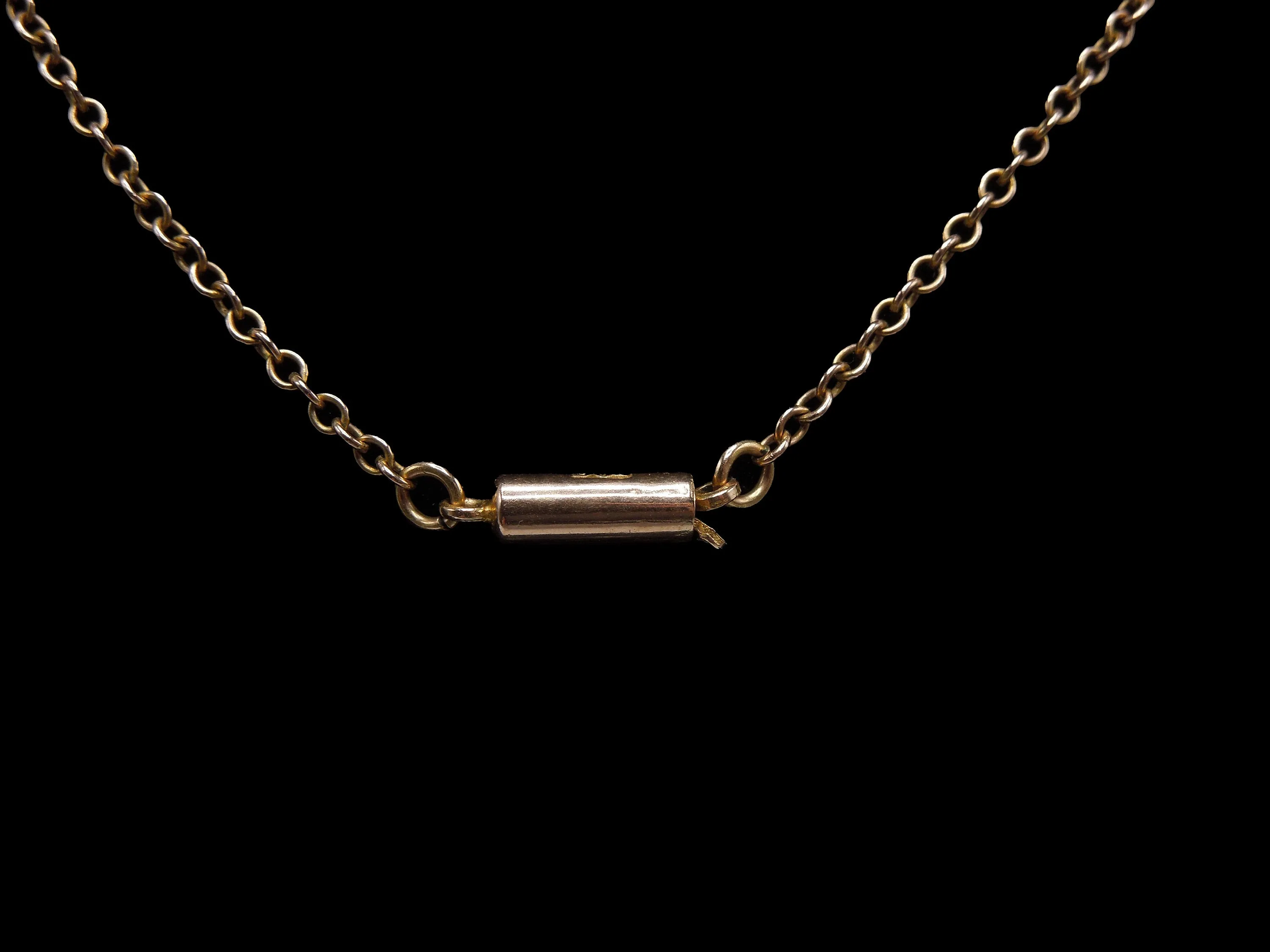 Antique Gold Art Nouveau Necklace with Peridot and Pearls