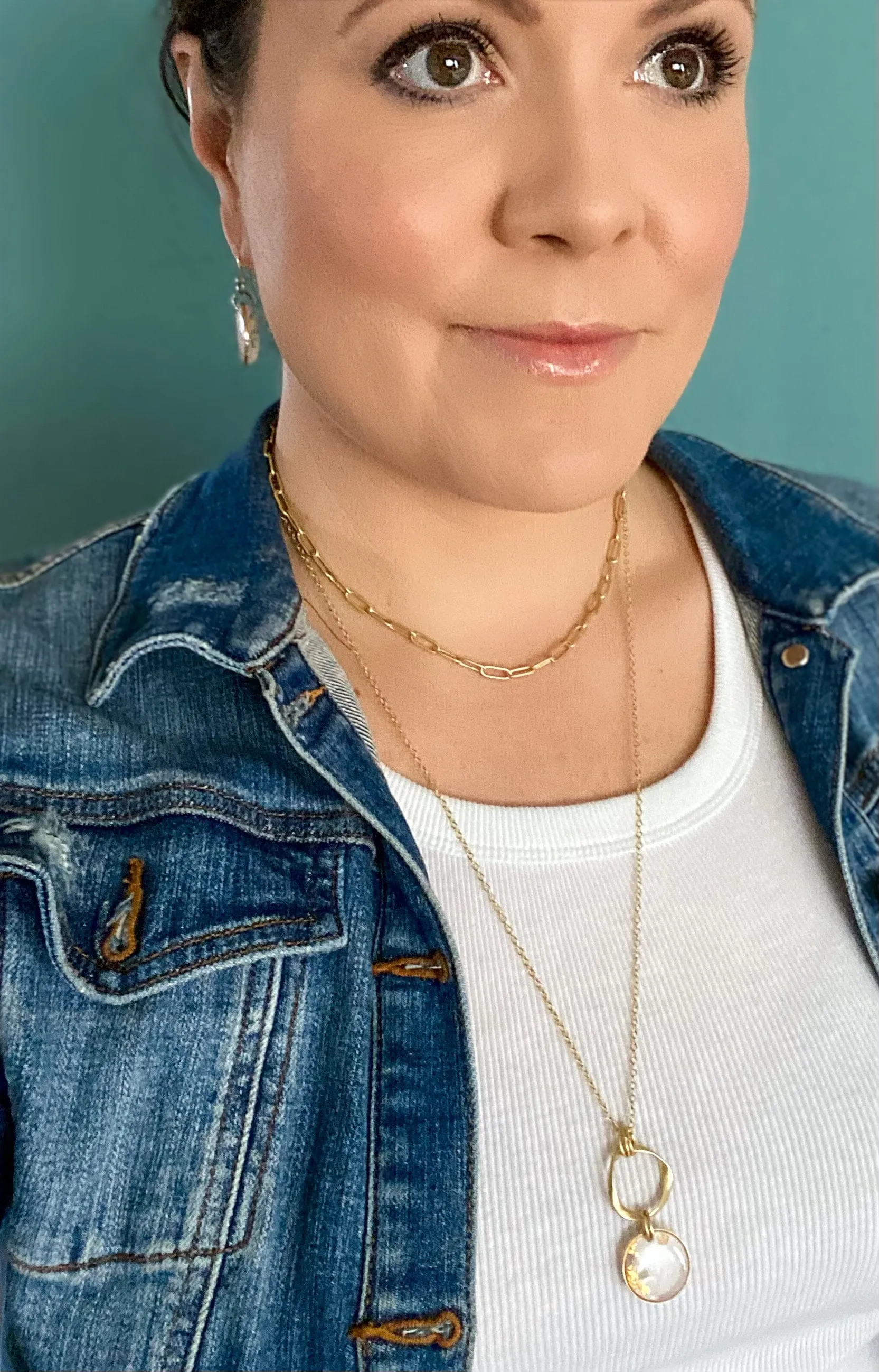 Antiqued Silver Layering Necklaces | Paperclip Chain | Sateliite  Chain | Disc Chain