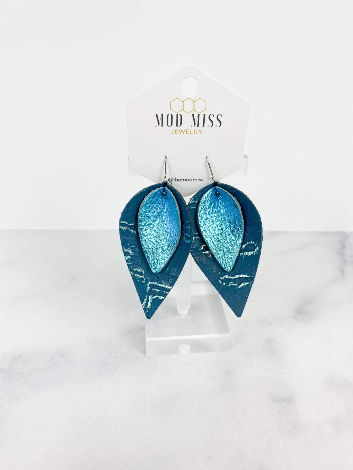 APRIL 2022 {ALLIUM} Stacked Petal Earrings {Pre-Order:  Ships First Week of APRIL/Please Order Separately/Orders Are NOT Split Up!}