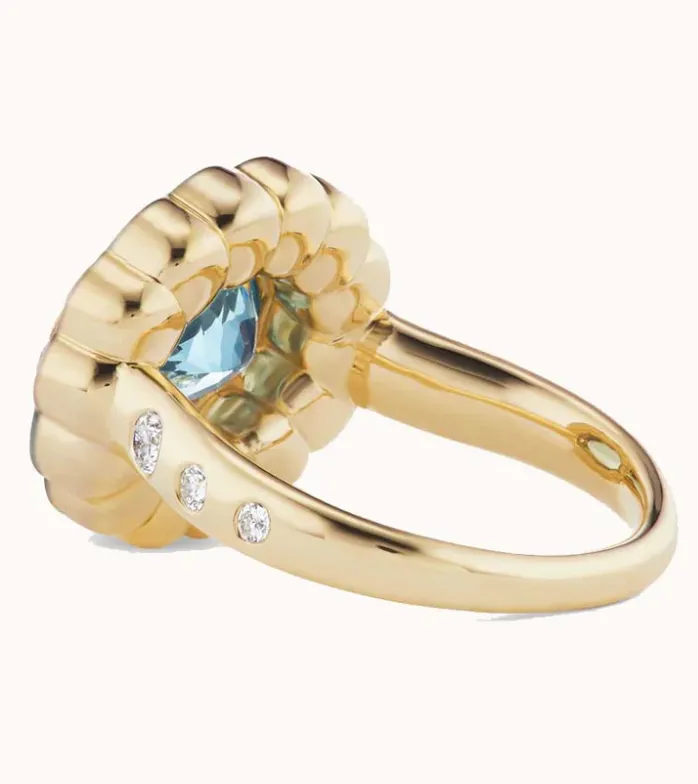 Aquamarine Alexandra Ring