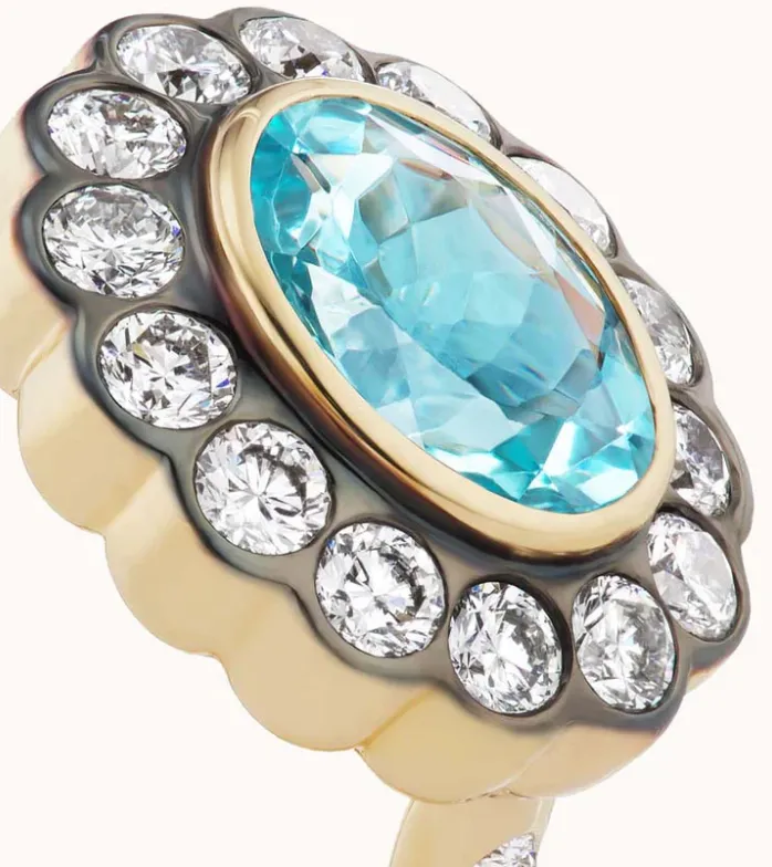 Aquamarine Alexandra Ring