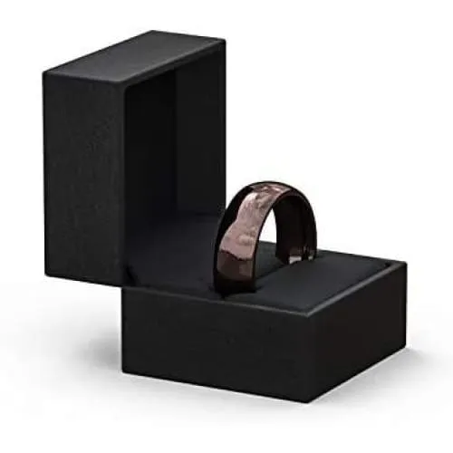 ARIS Men's Highly Polished Brown Domed Tungsten  Carbide Ring - 8mm