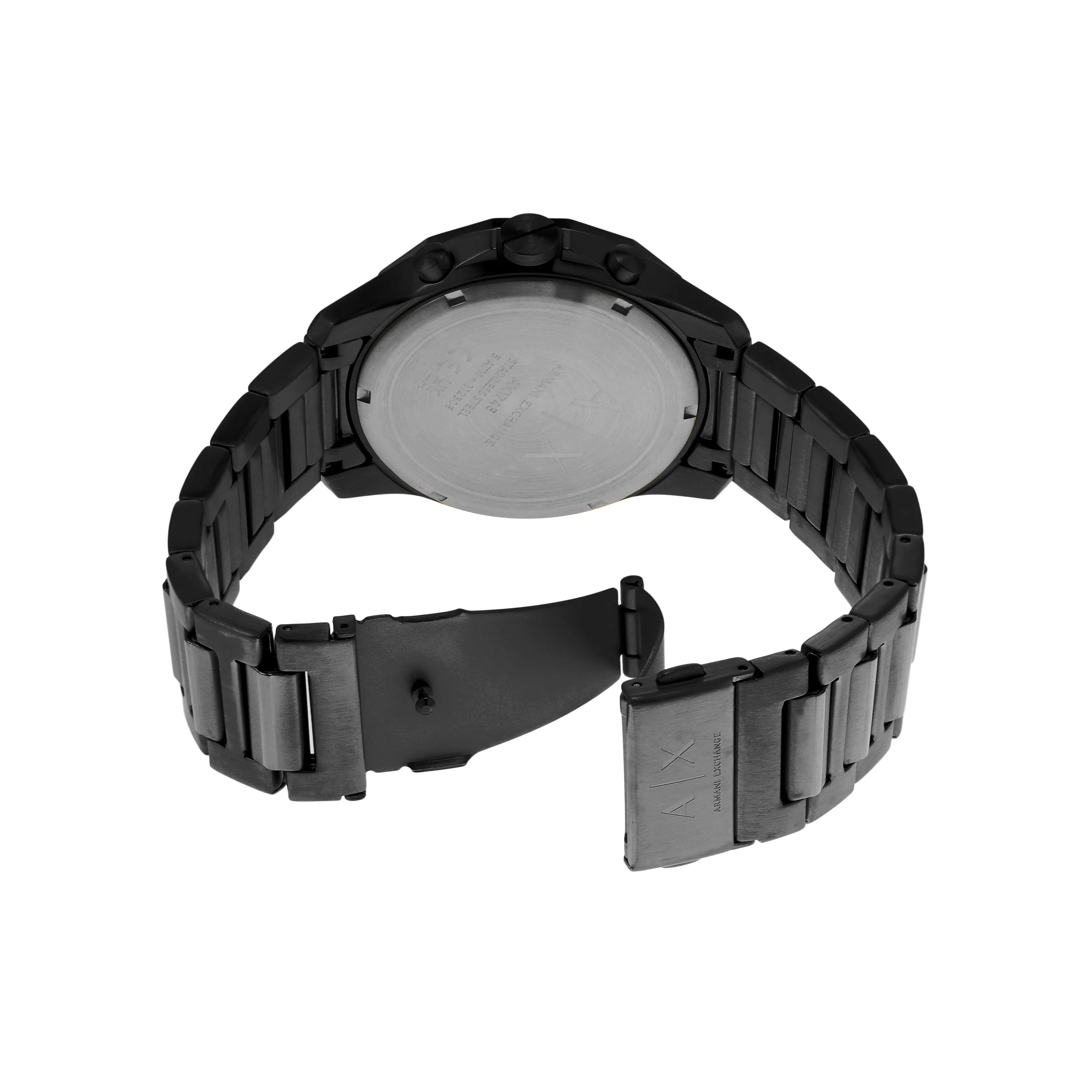 Armani Exchange Chronograph Black Stainless Steel Watch and Bracelet Set AX7153SET