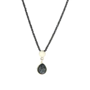 Athena drop necklace with american hematite