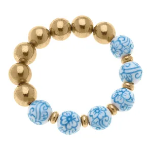 Aubree Porcelain & Ball Bead Bracelet