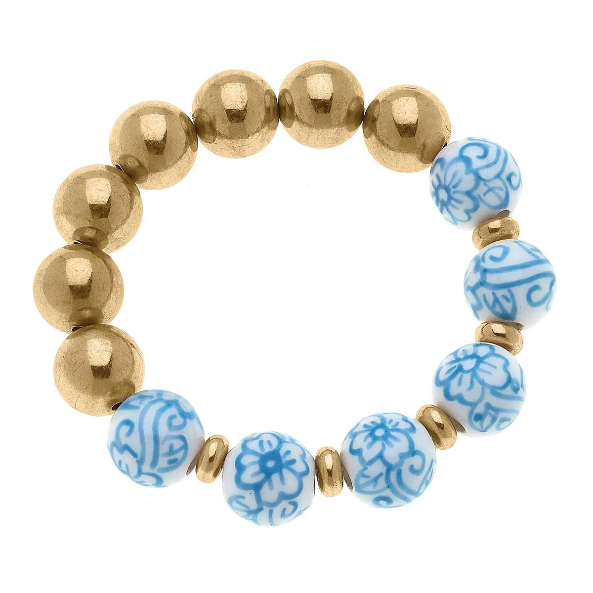 Aubree Porcelain & Ball Bead Bracelet