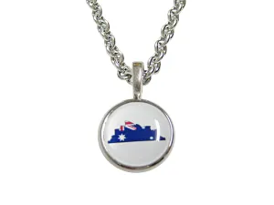 Australia Flag Iconic Opera House Pendant Necklace