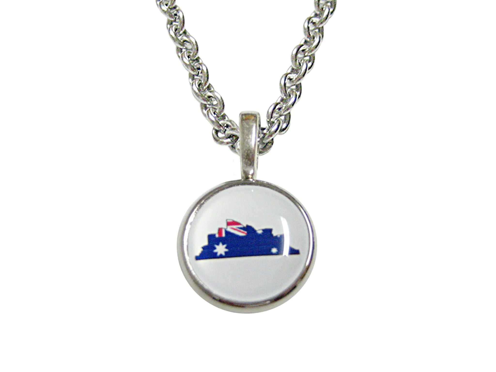 Australia Flag Iconic Opera House Pendant Necklace