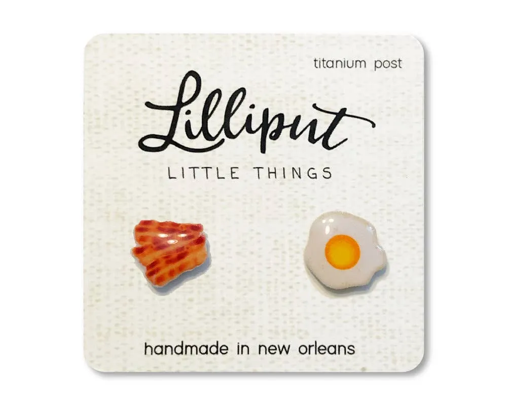 Bacon and Egg Earrings