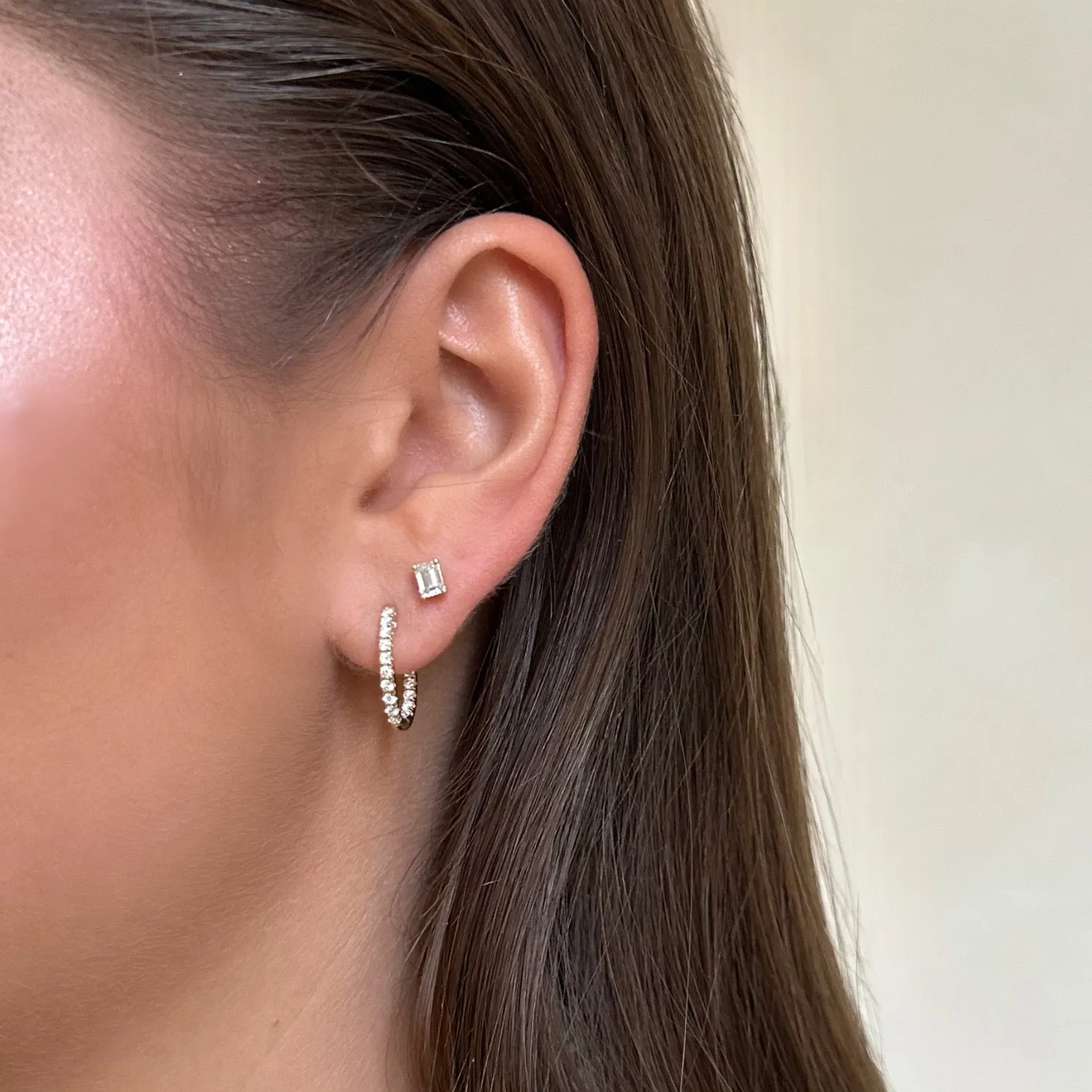 Baguette Diamond Studs