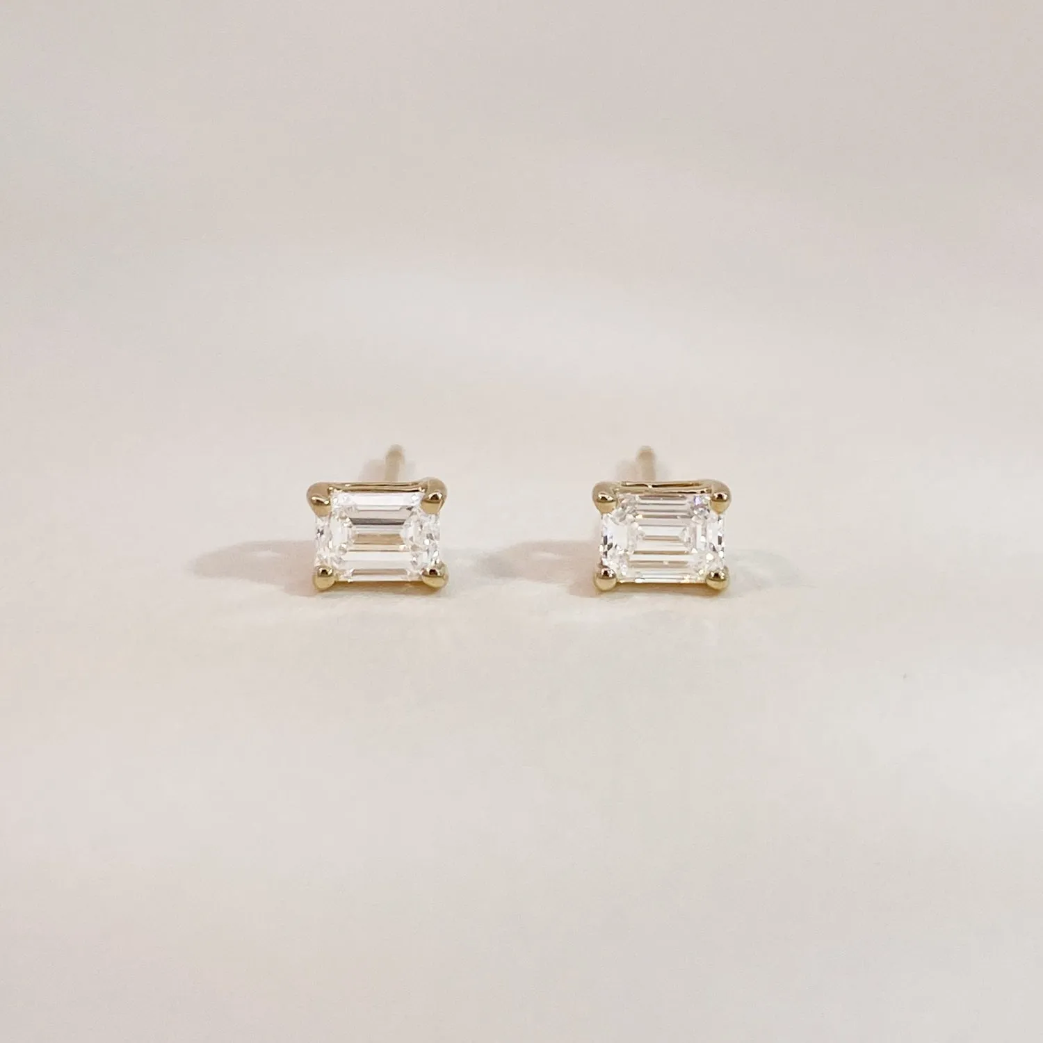 Baguette Diamond Studs