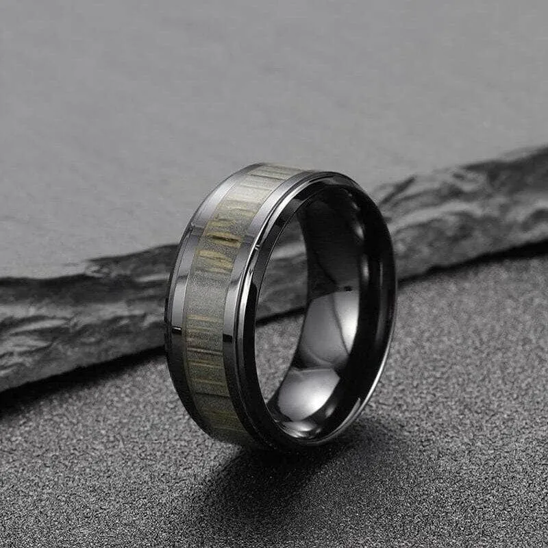 Bamboo Forest Men's Ceramic Wedding Band