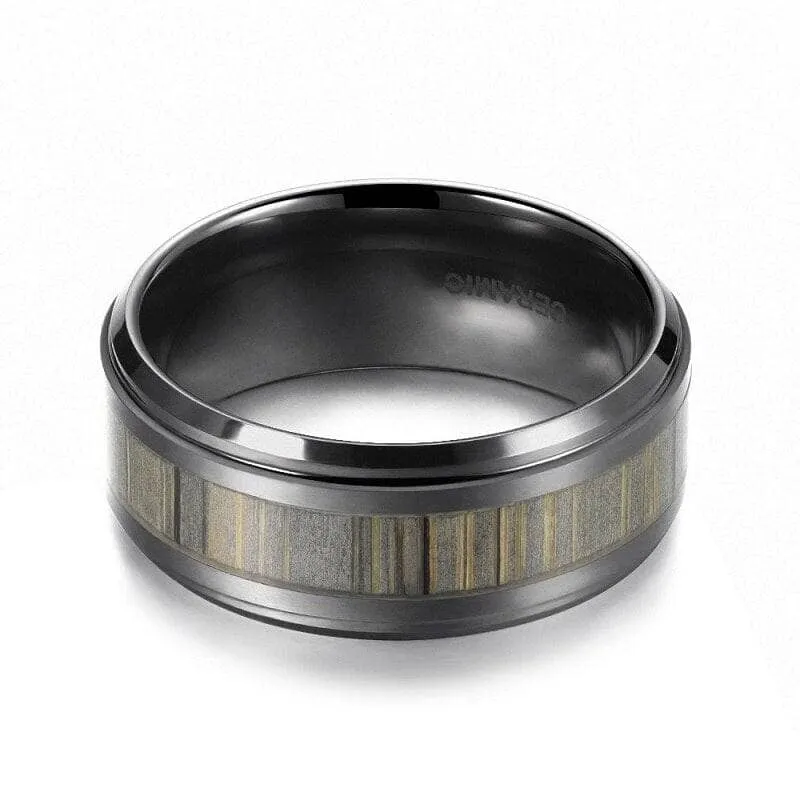 Bamboo Forest Men's Ceramic Wedding Band