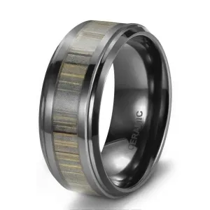 Bamboo Forest Men's Ceramic Wedding Band