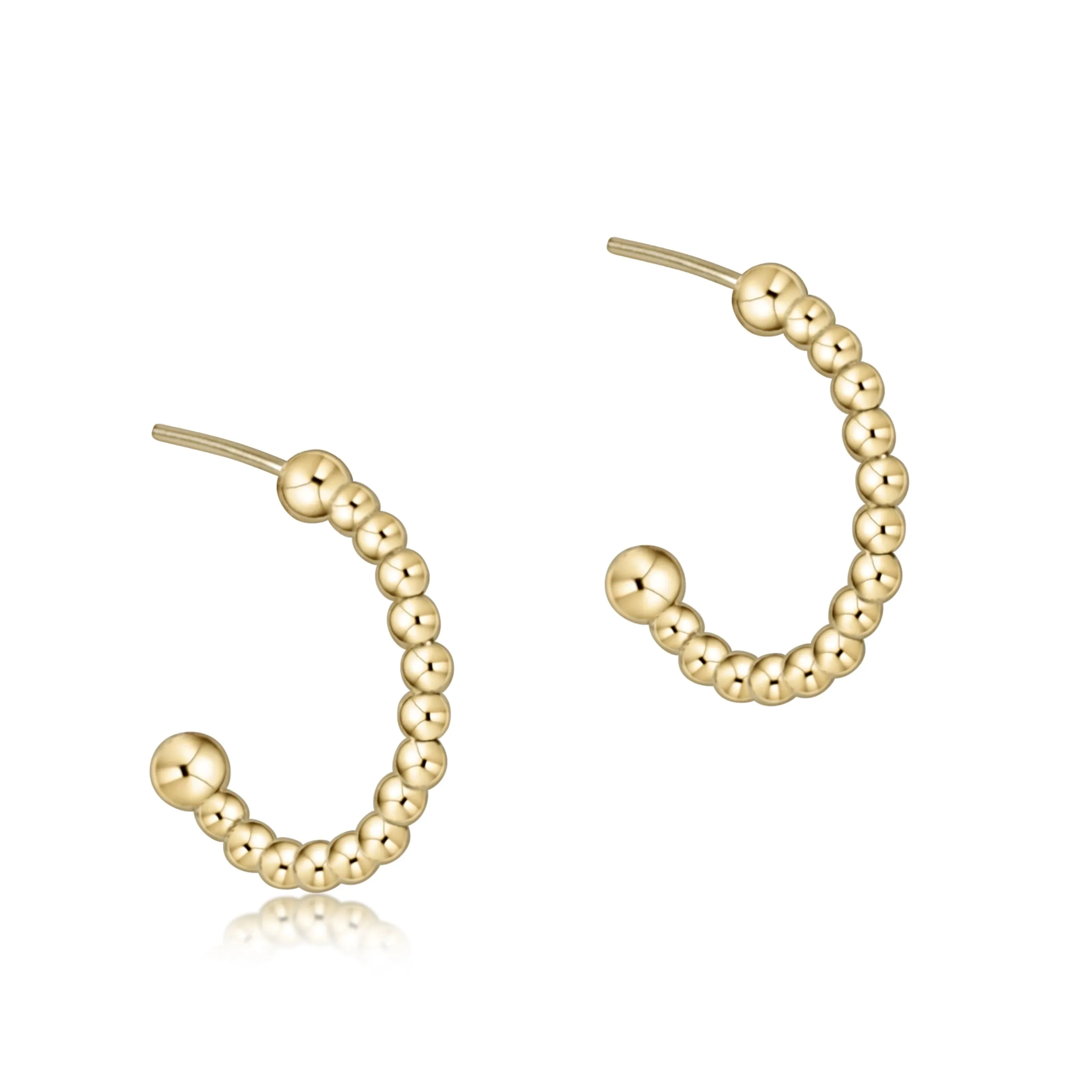 Beaded Classic 1" Post Hoop - 2mm