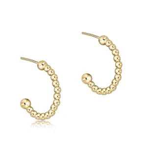 Beaded Classic 1" Post Hoop - 2mm