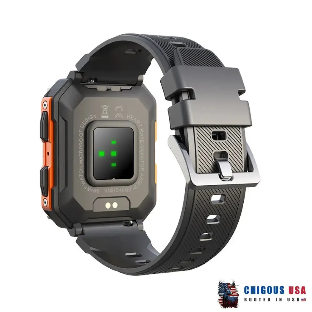 Bearscome Indestructible Outdoor Sports Smartwatch Heart Rate Blood Oxygen Call Reminder Bluetooth Music