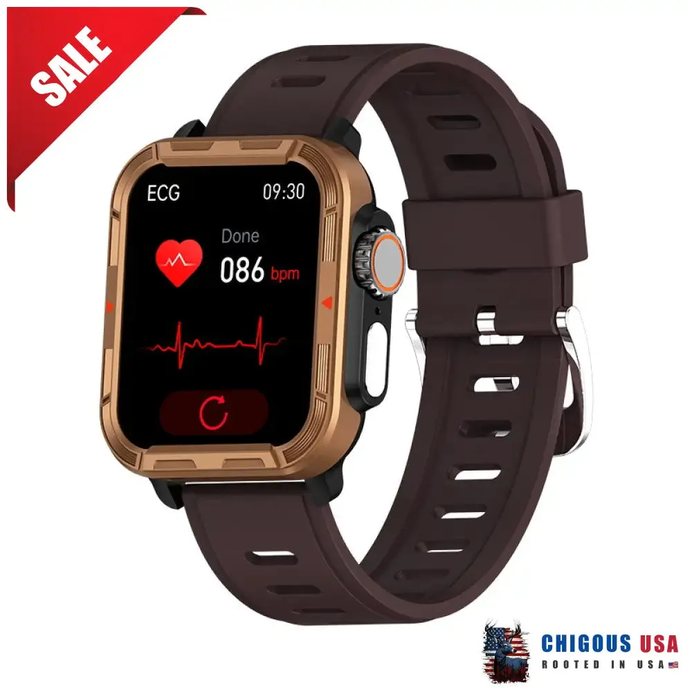 BEARSCOME VEE Bluetooth Call ECG/EKG Blood Oxygen Sleep Monitoring Music SmartWatch