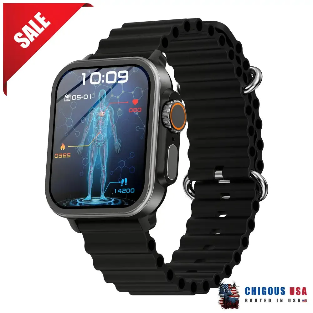 BEARSCOME VEE Bluetooth Call ECG/EKG Blood Oxygen Sleep Monitoring Music SmartWatch