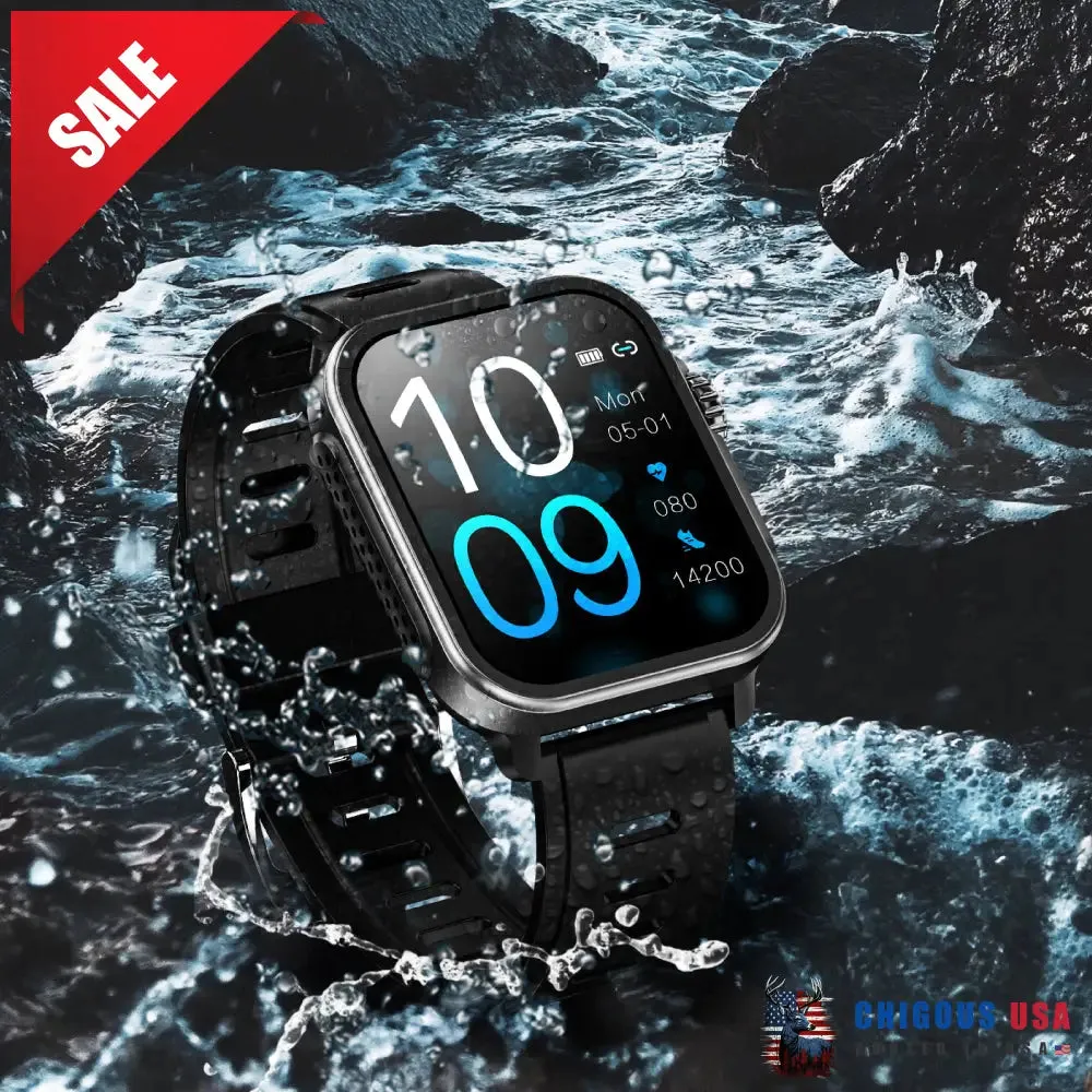 BEARSCOME VEE Bluetooth Call ECG/EKG Blood Oxygen Sleep Monitoring Music SmartWatch