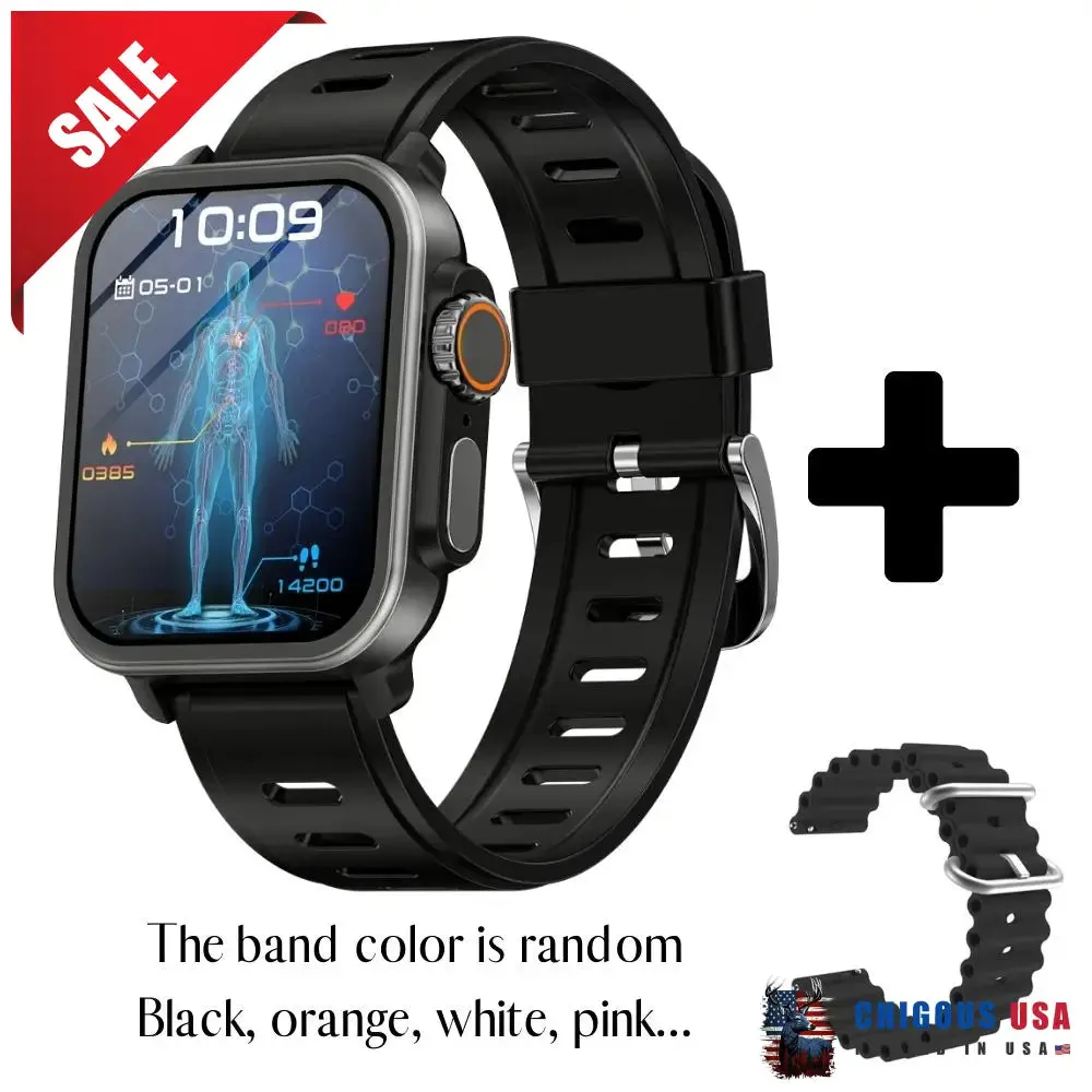 BEARSCOME VEE Bluetooth Call ECG/EKG Blood Oxygen Sleep Monitoring Music SmartWatch
