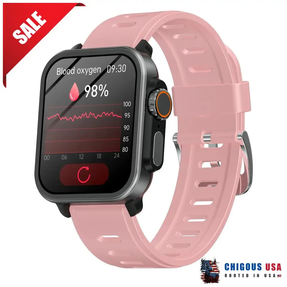 BEARSCOME VEE Bluetooth Call ECG/EKG Blood Oxygen Sleep Monitoring Music SmartWatch