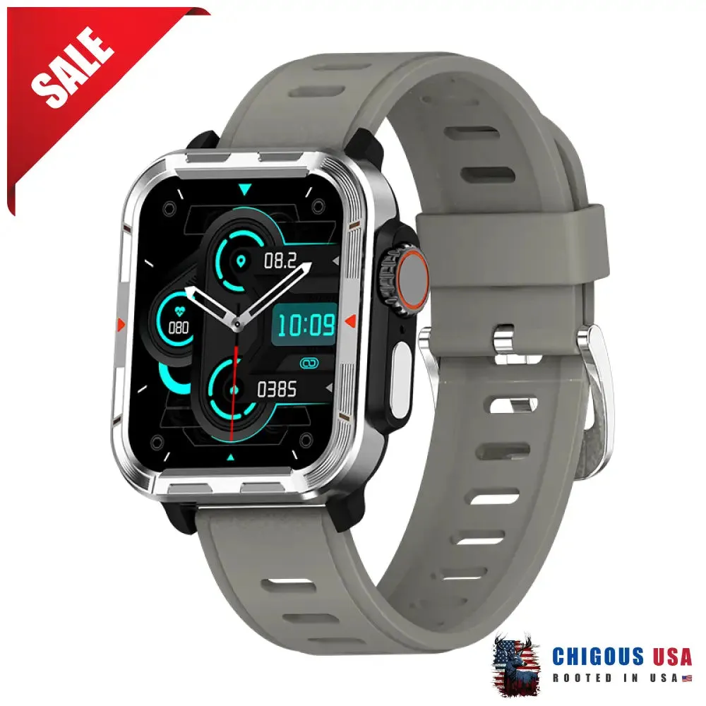 BEARSCOME VEE Bluetooth Call ECG/EKG Blood Oxygen Sleep Monitoring Music SmartWatch