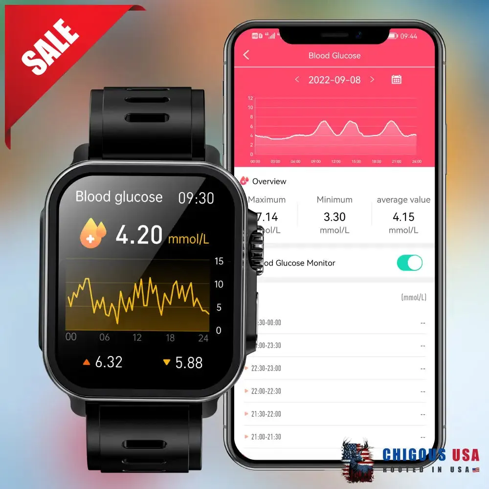 BEARSCOME VEE Bluetooth Call ECG/EKG Blood Oxygen Sleep Monitoring Music SmartWatch