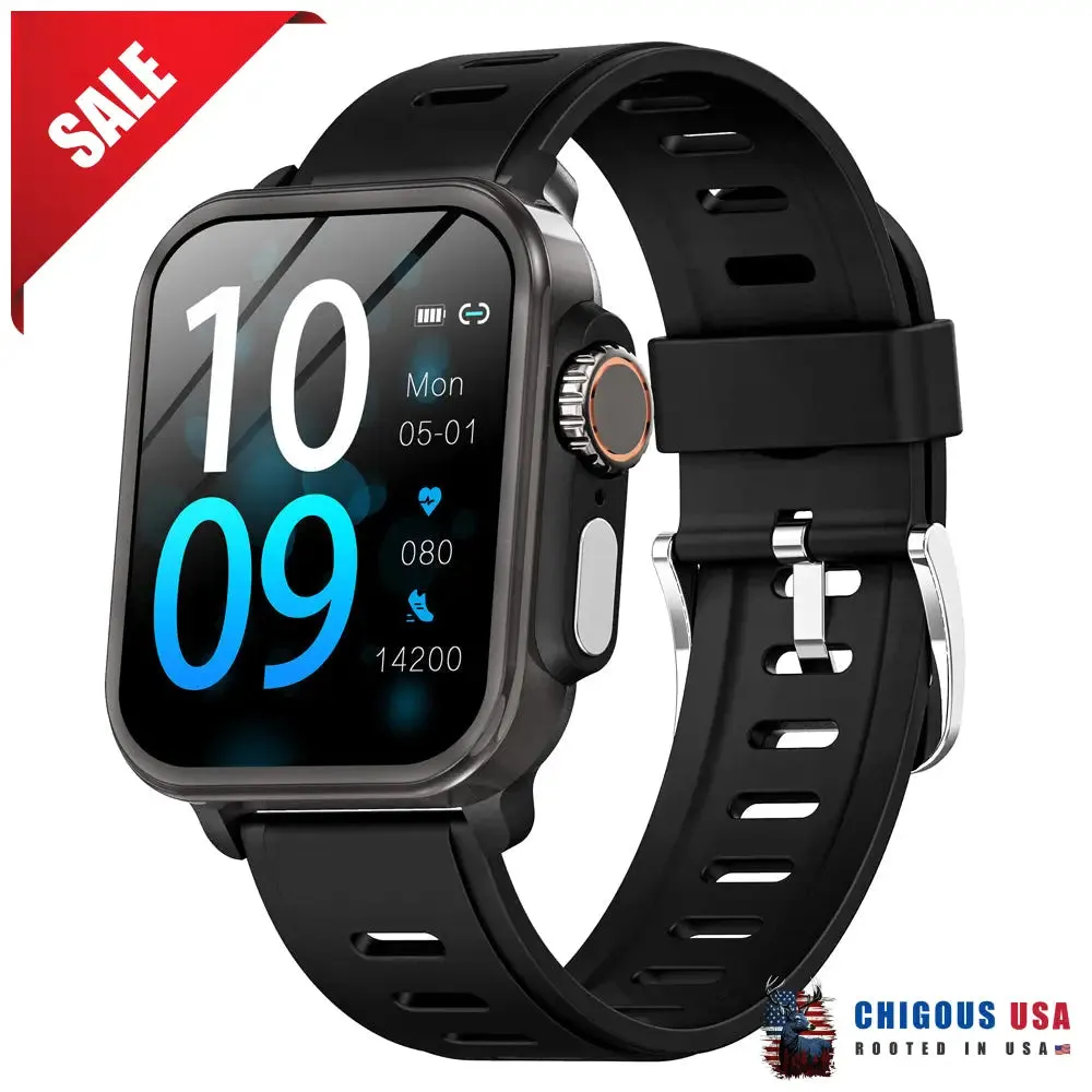 BEARSCOME VEE Bluetooth Call ECG/EKG Blood Oxygen Sleep Monitoring Music SmartWatch