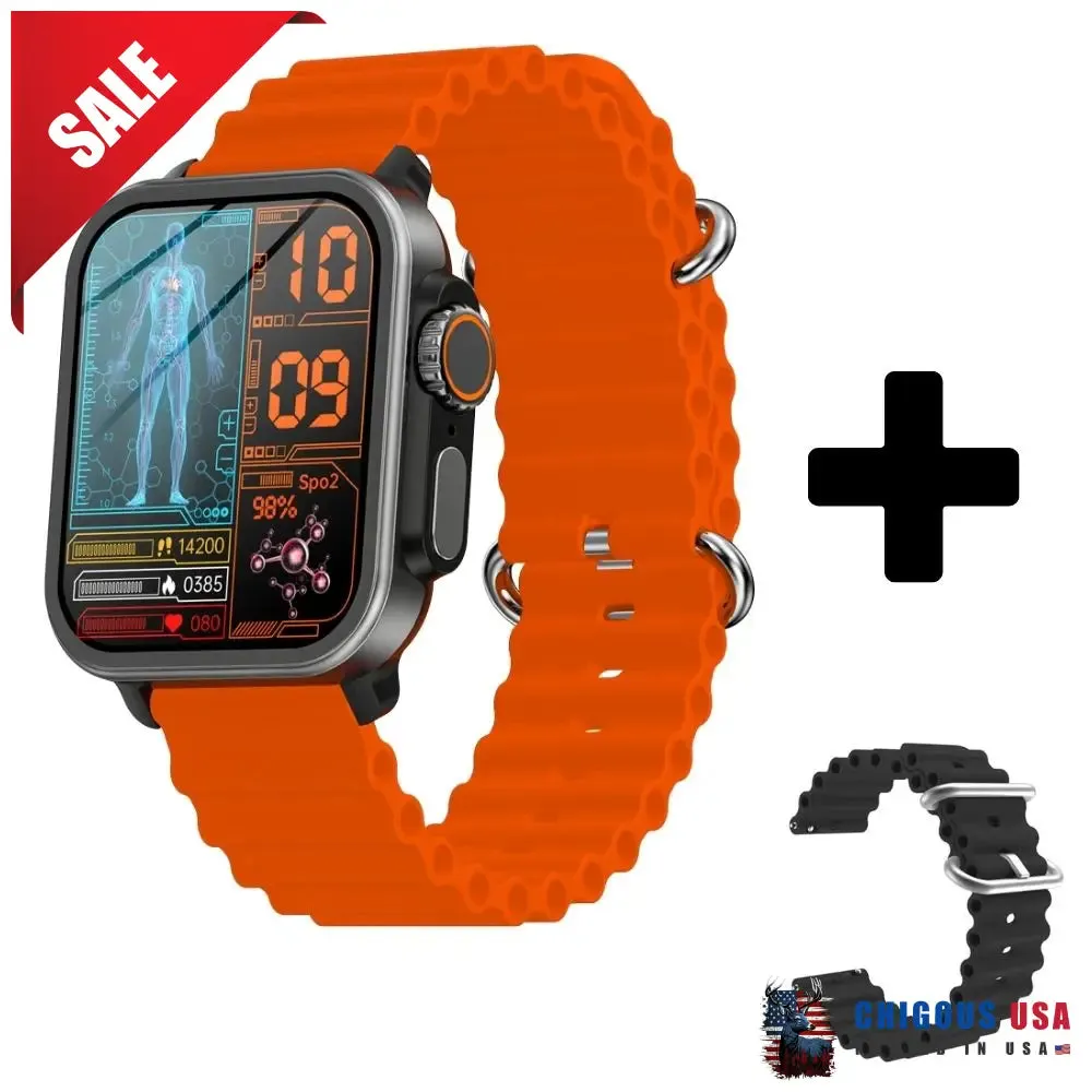 BEARSCOME VEE Bluetooth Call ECG/EKG Blood Oxygen Sleep Monitoring Music SmartWatch