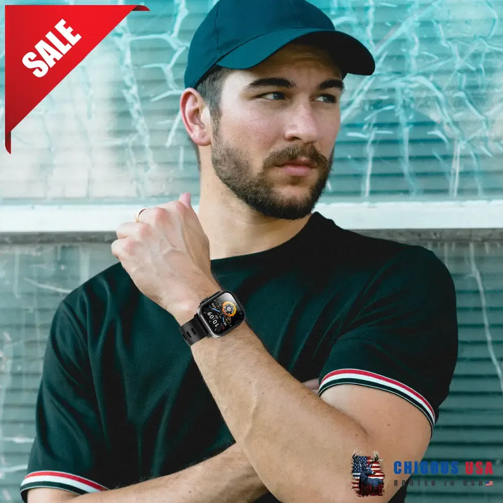 BEARSCOME VEE Bluetooth Call ECG/EKG Blood Oxygen Sleep Monitoring Music SmartWatch