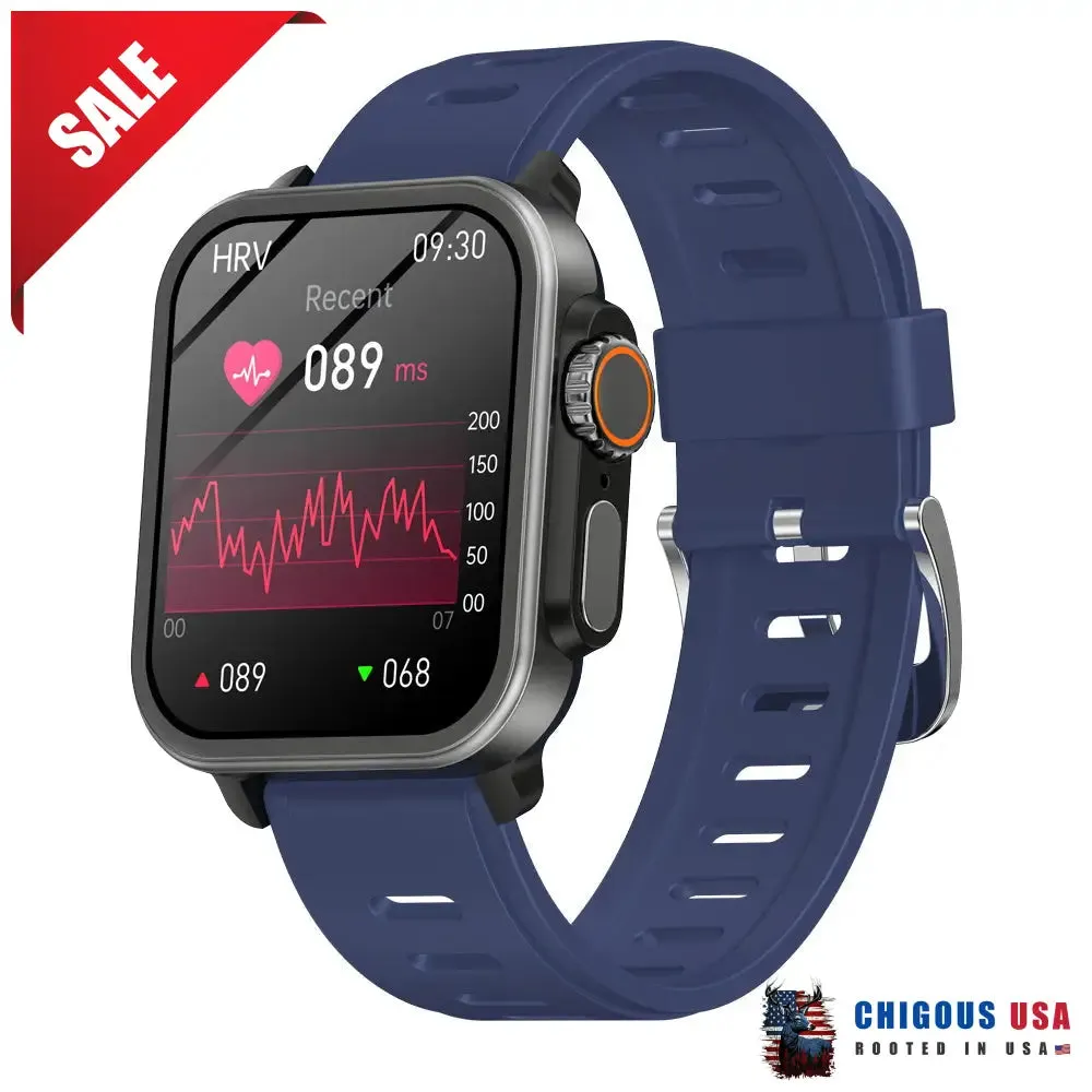 BEARSCOME VEE Bluetooth Call ECG/EKG Blood Oxygen Sleep Monitoring Music SmartWatch