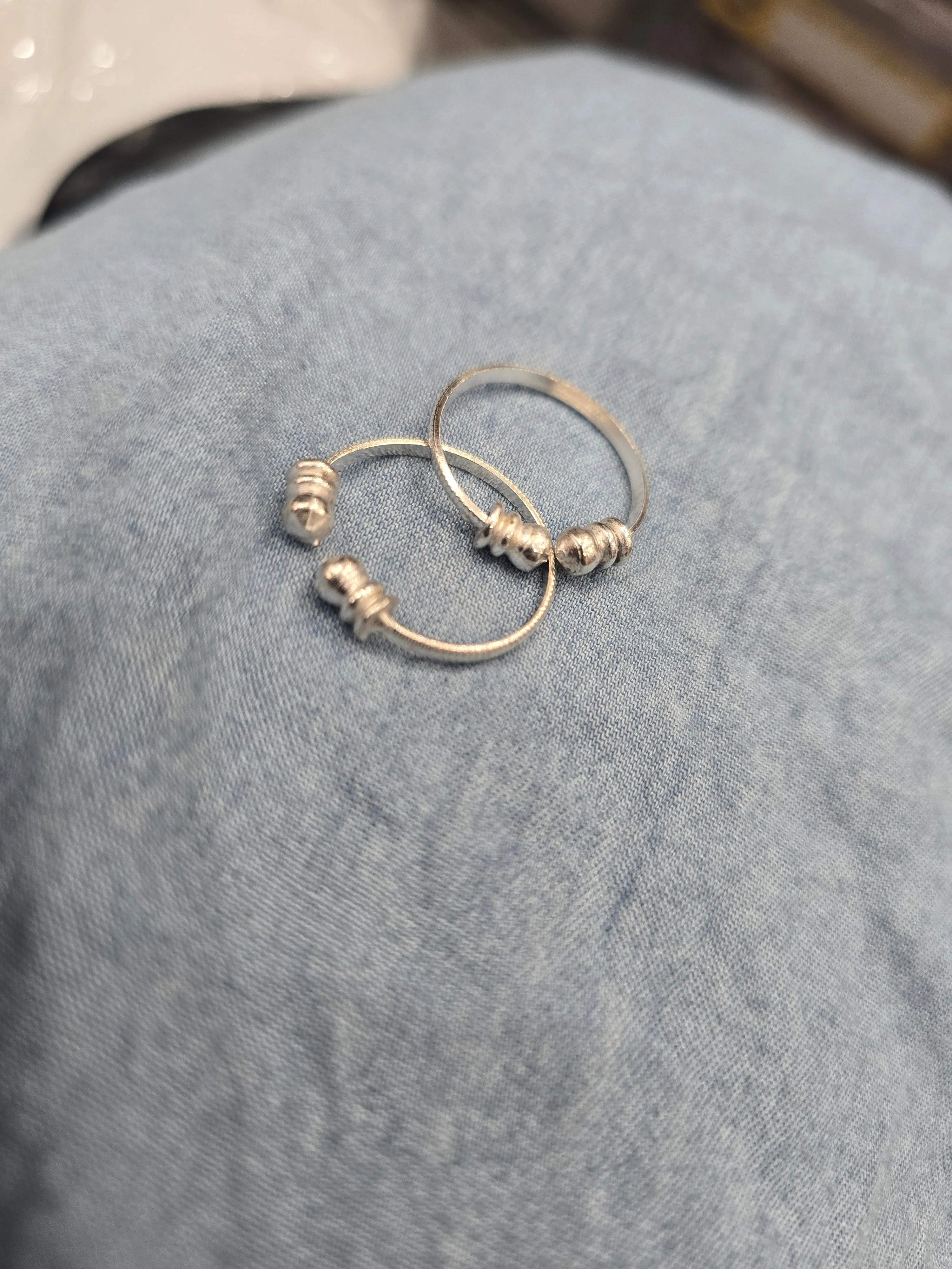 Beautiful designer real sterling silver toe rings
