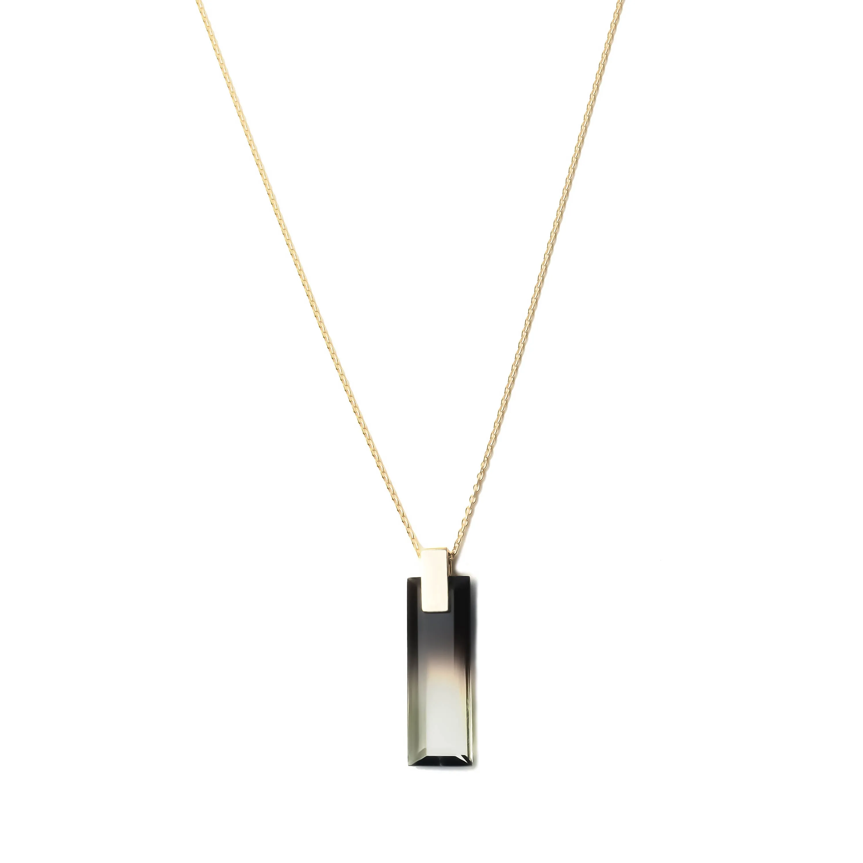 Bi-Color Smoky Quartz Pendant Necklace