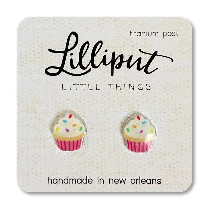Birthday Cupcake Post Earrings
