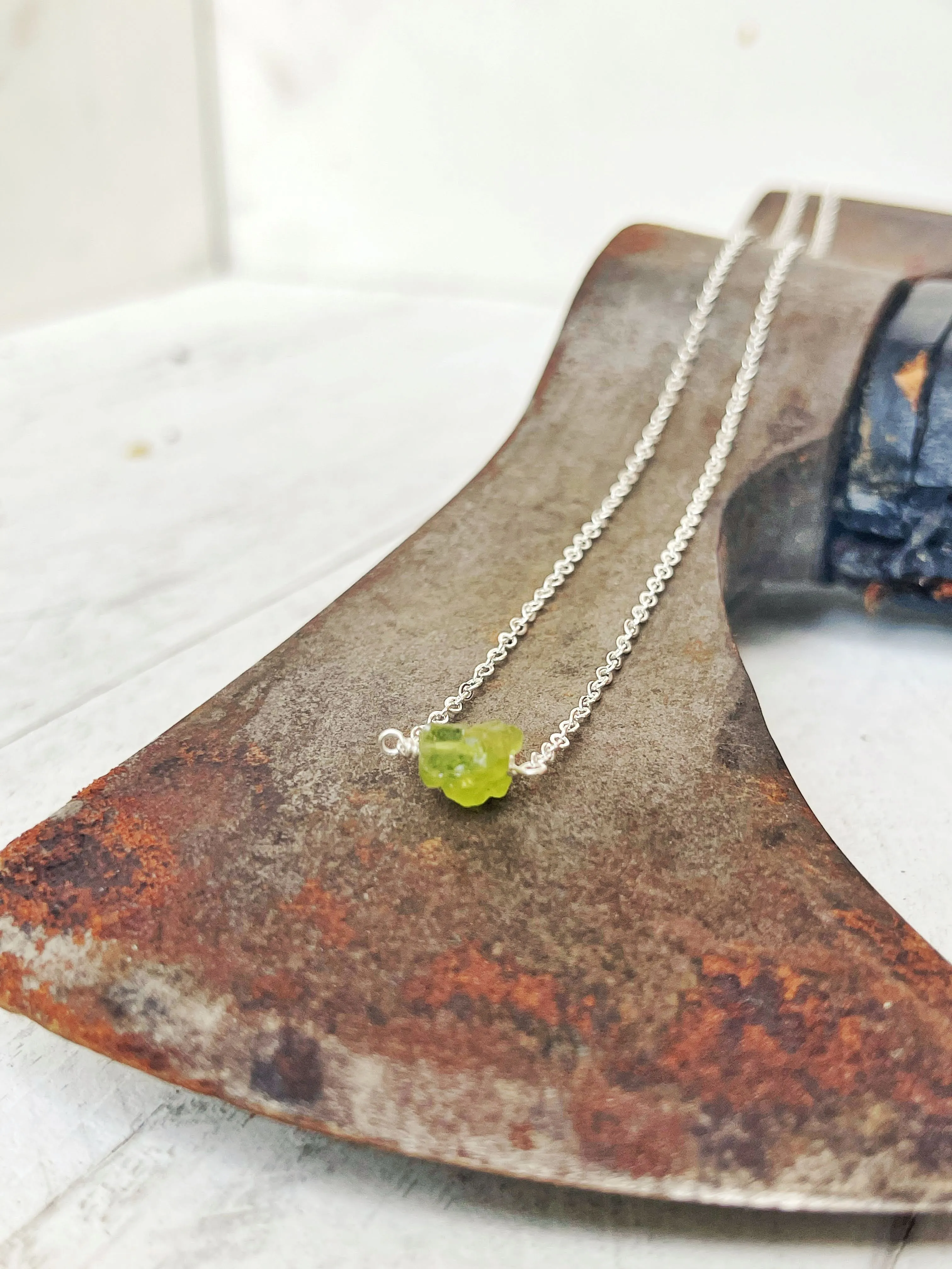 Birthstone Necklace - August - Peridot