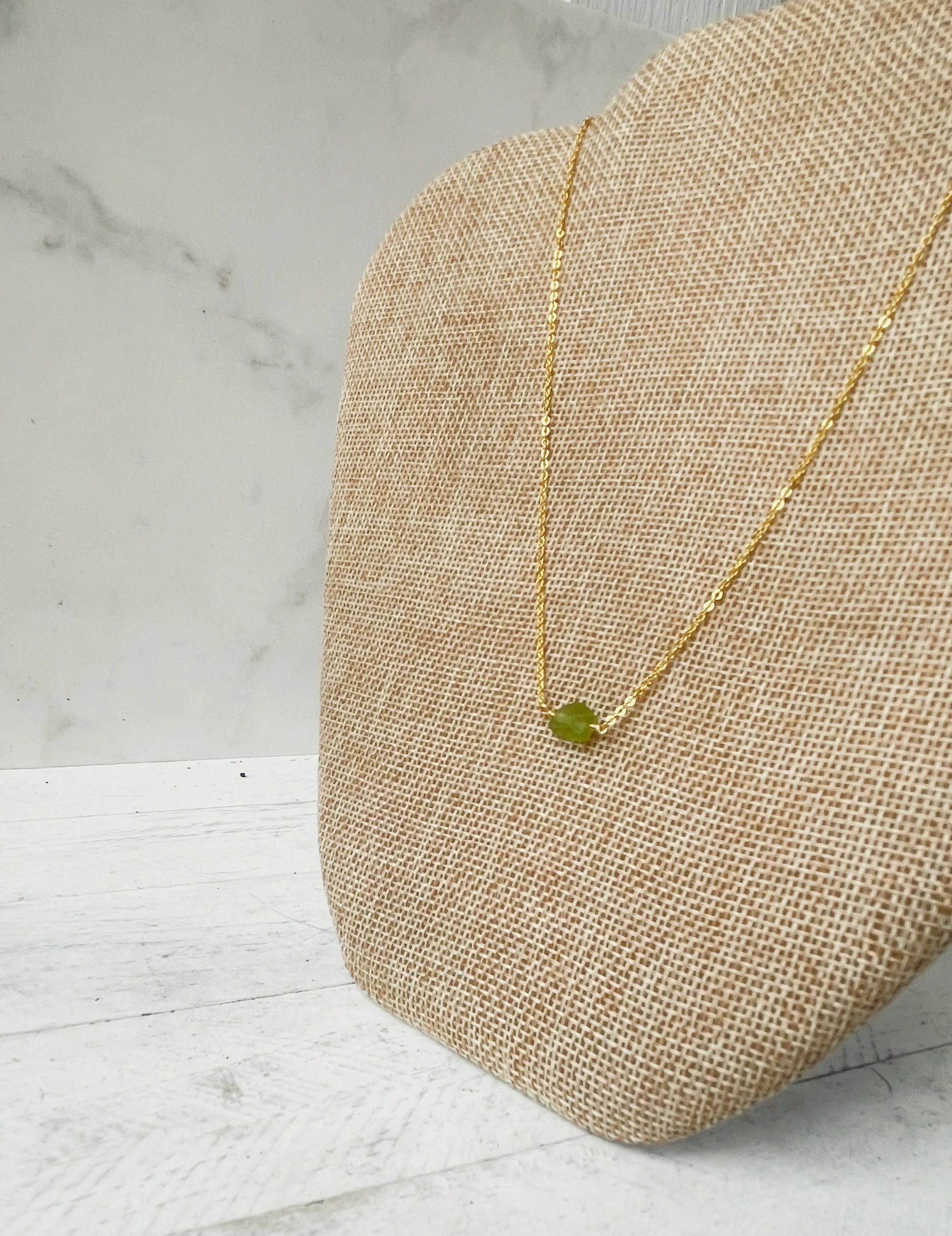 Birthstone Necklace - August - Peridot
