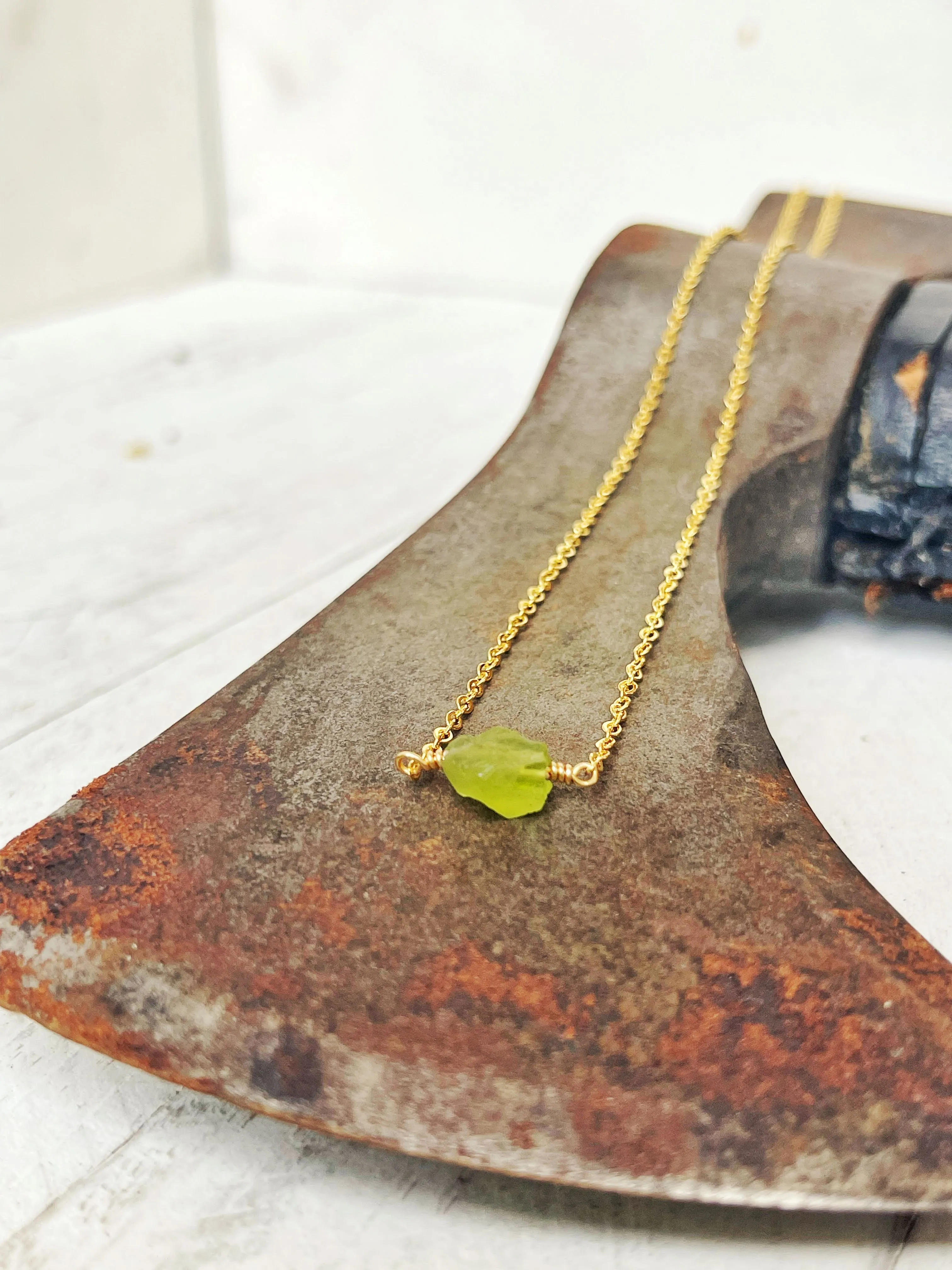 Birthstone Necklace - August - Peridot