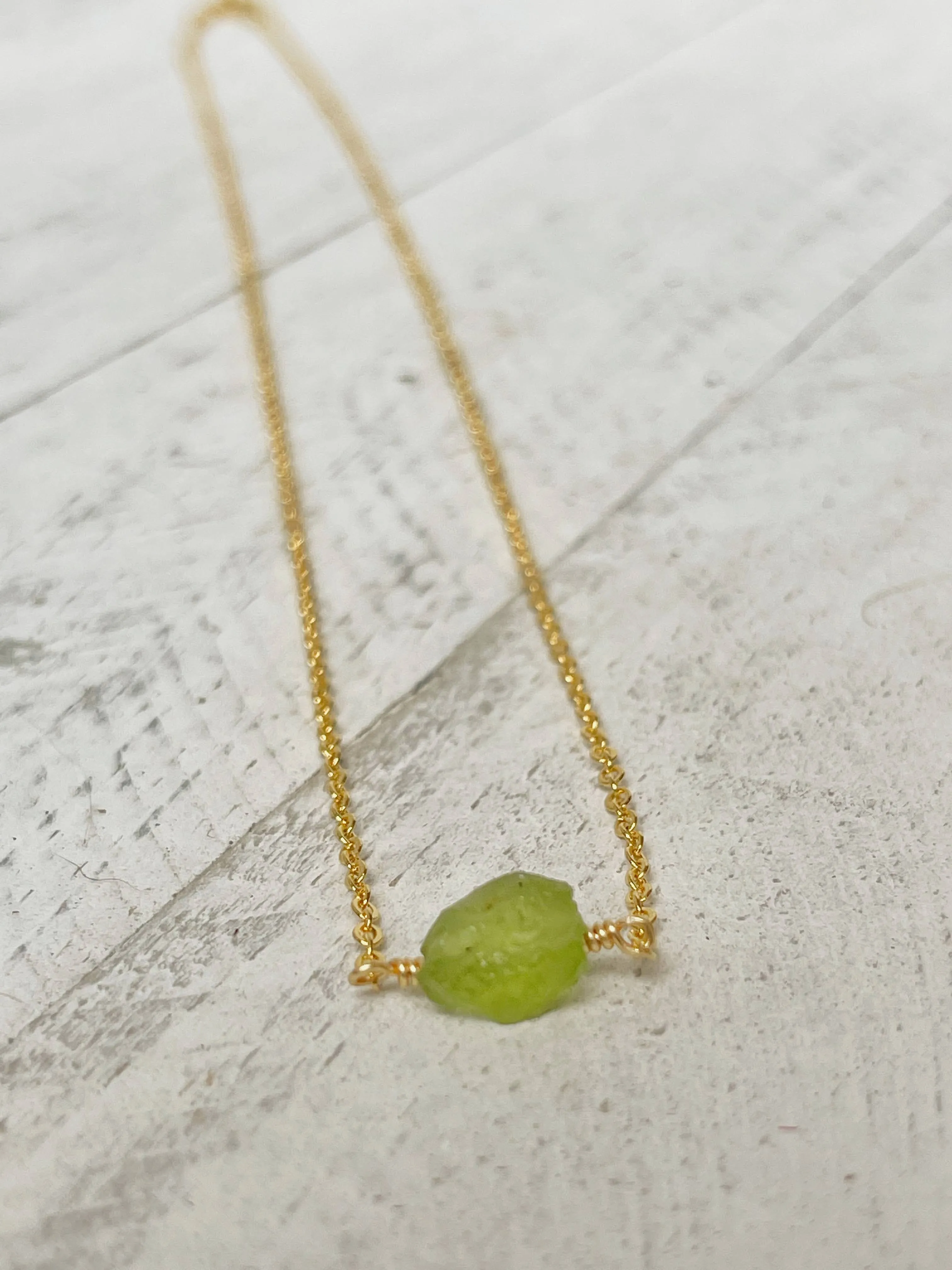 Birthstone Necklace - August - Peridot