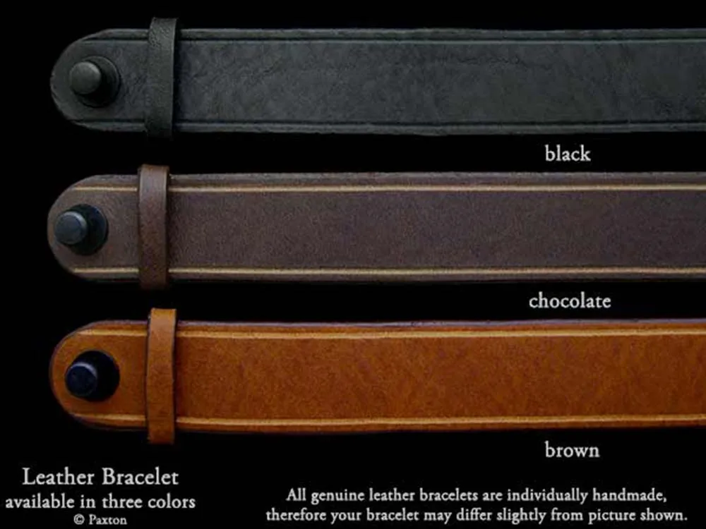 Bison Buffalo Head Bracelet Sterling Silver on Genuine Leather