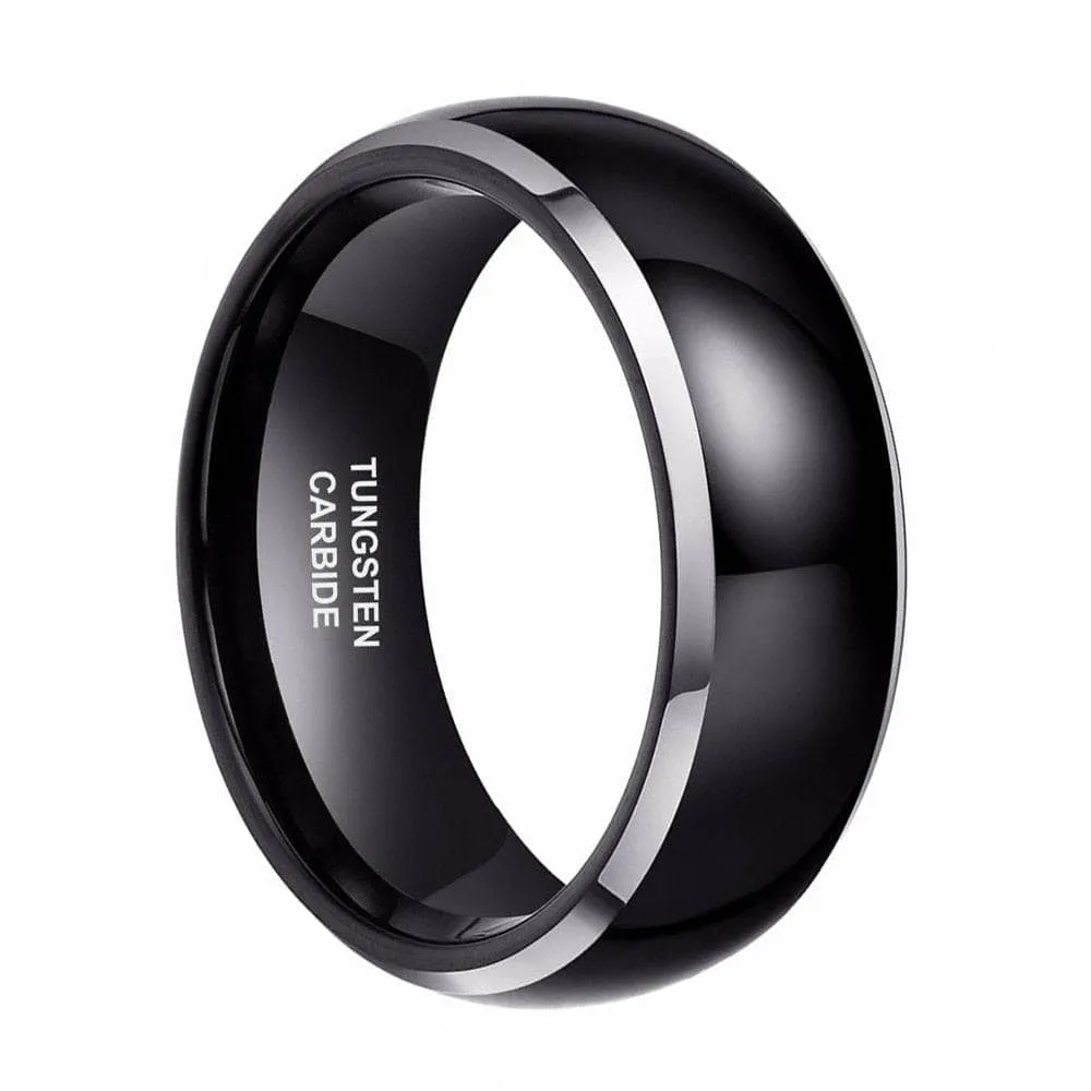 Black Tungsten Carbide Men's Wedding Band