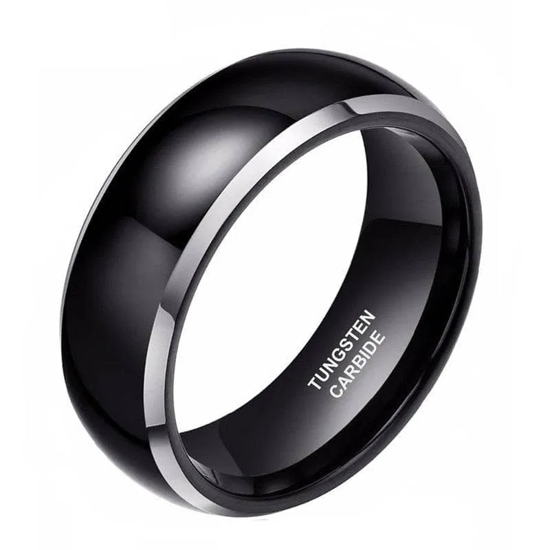 Black Tungsten Carbide Men's Wedding Band