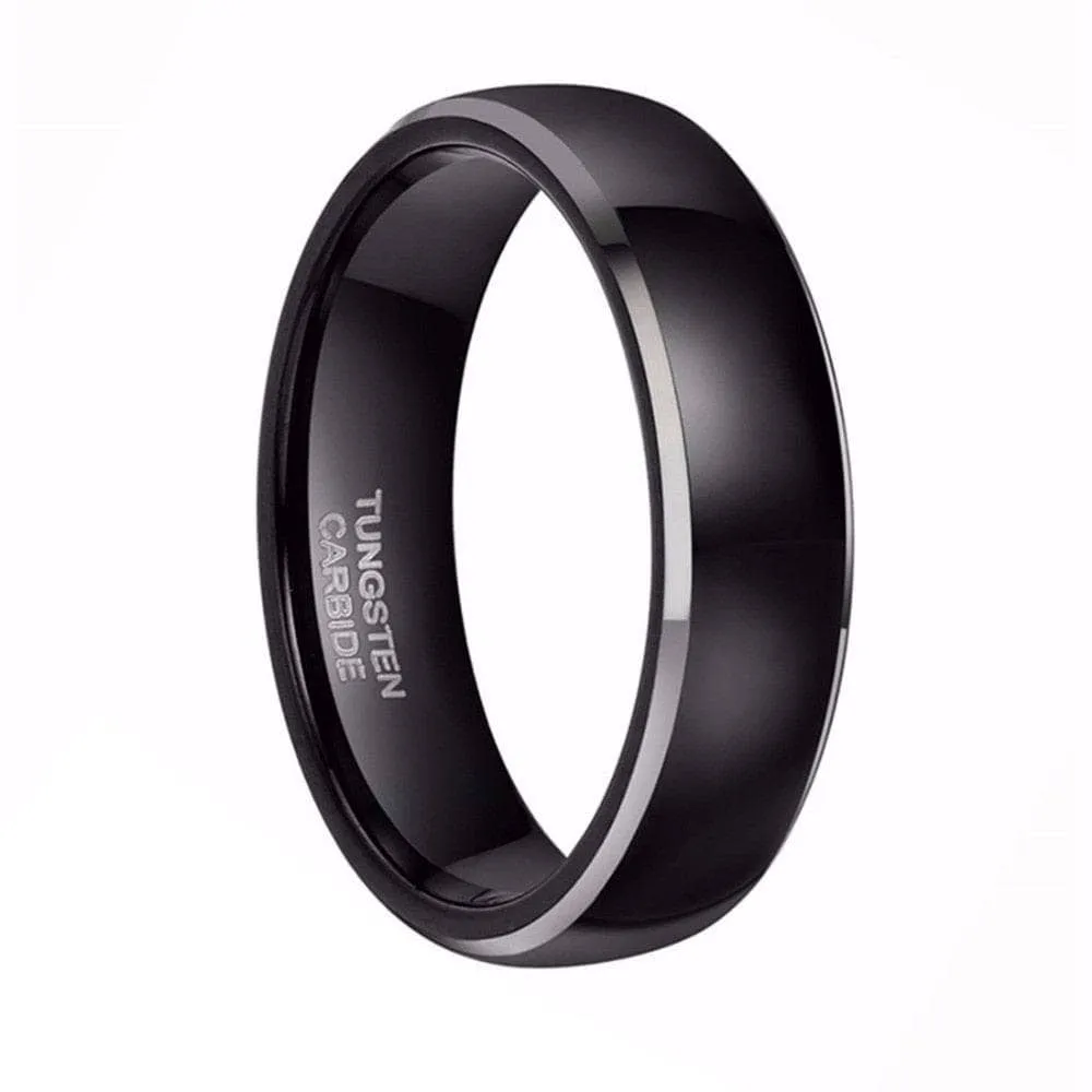 Black Tungsten Carbide Men's Wedding Band