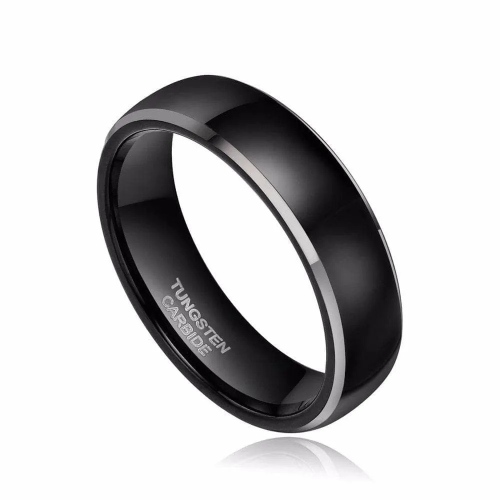 Black Tungsten Carbide Men's Wedding Band