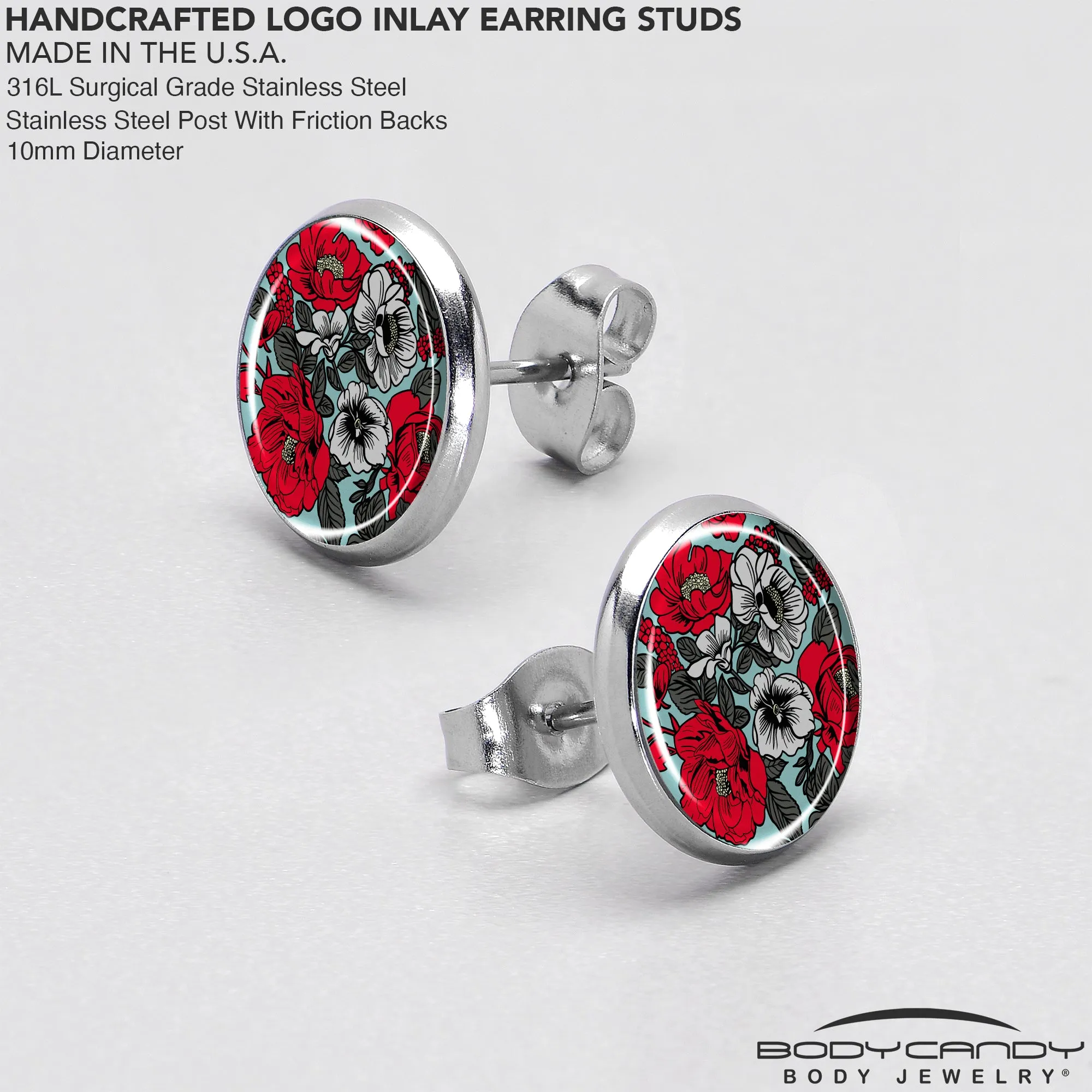 Blossom Creation Vibrant Bloom of Flowers Stud Earrings