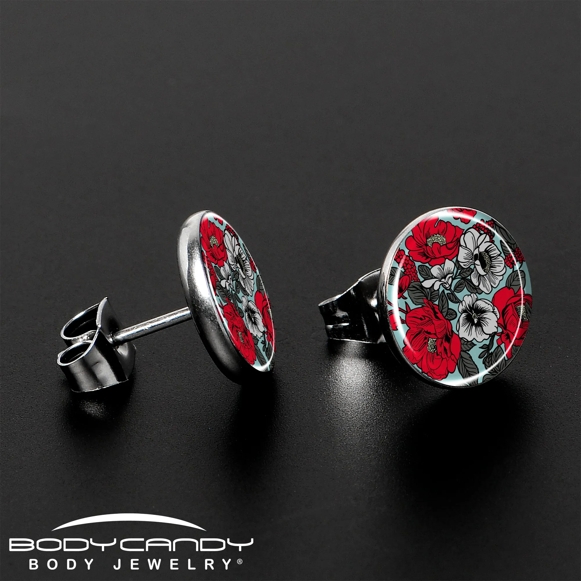 Blossom Creation Vibrant Bloom of Flowers Stud Earrings