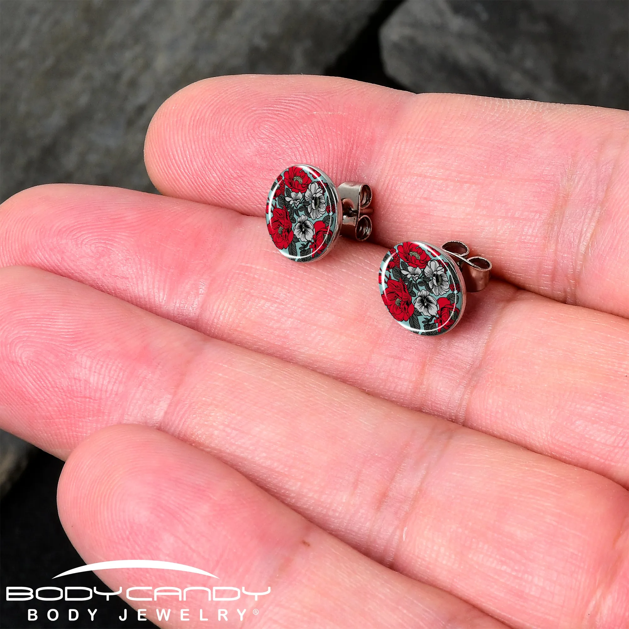 Blossom Creation Vibrant Bloom of Flowers Stud Earrings