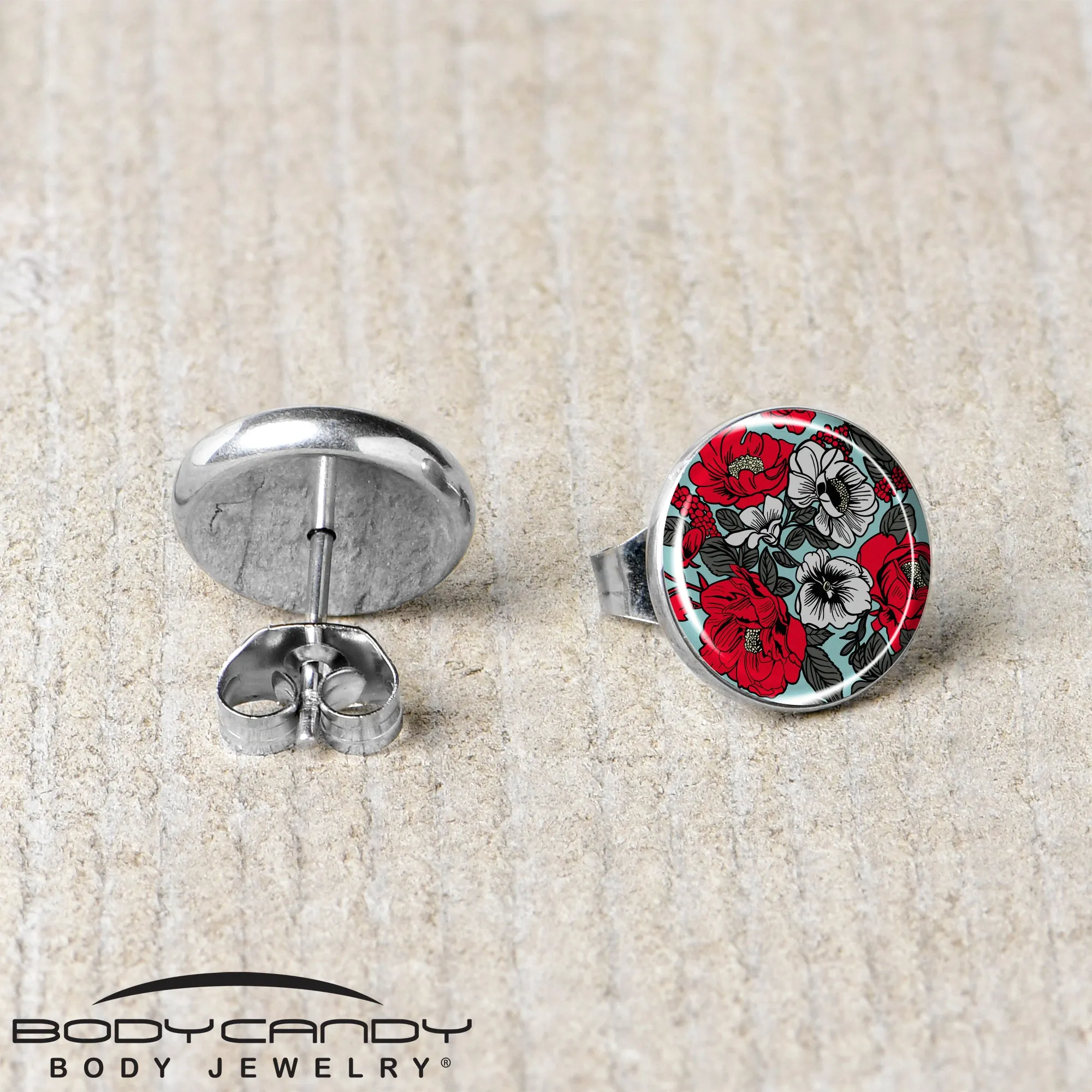 Blossom Creation Vibrant Bloom of Flowers Stud Earrings